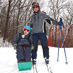 George Mason skiing at Batawa